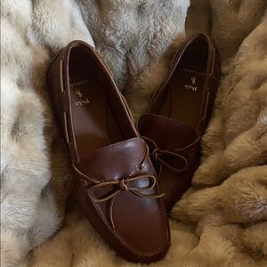 New Polo by Ralph Lauren Roberts leather driver  Brown 14D Slip-Ons